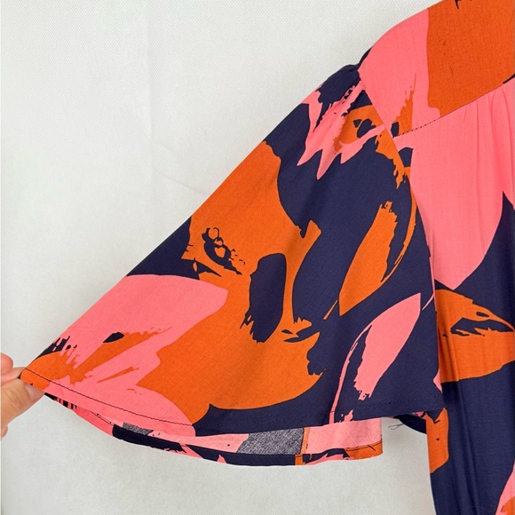 Anthropologie Able the Label Maxi High-low Dress Boho V-Neck Tropical - Picture 5 of 9